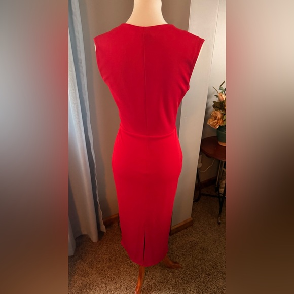 ABS Collection womans size 6 red midi dress - Picture 2 of 10